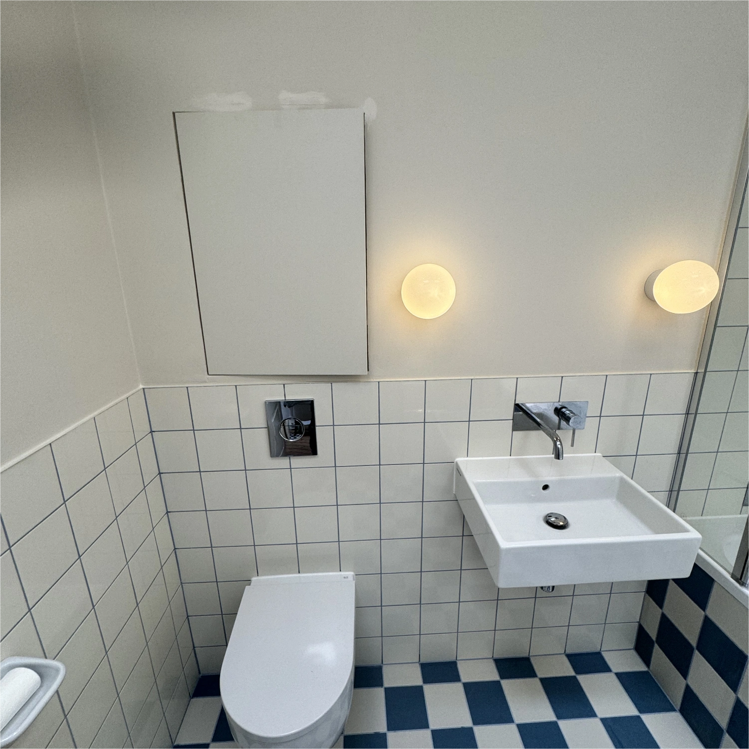 Image of completed bathroom project with full fittings