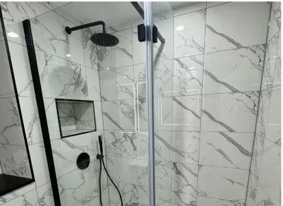 Finalised bathroom renovation with complete finish