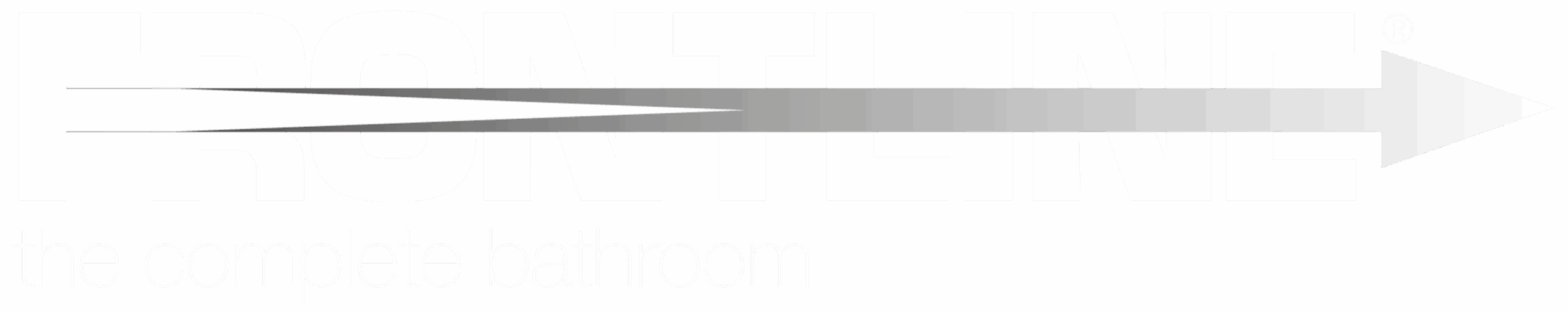 Frontline bathroom product logo in aqua theme